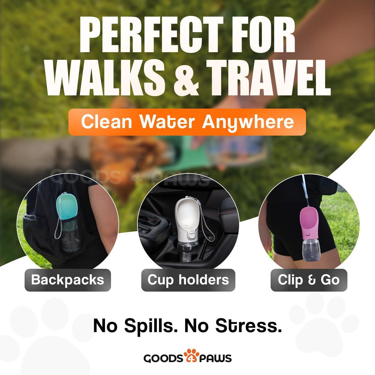 GoSip Dog Water Bottle 10 oz – Goods4Paws