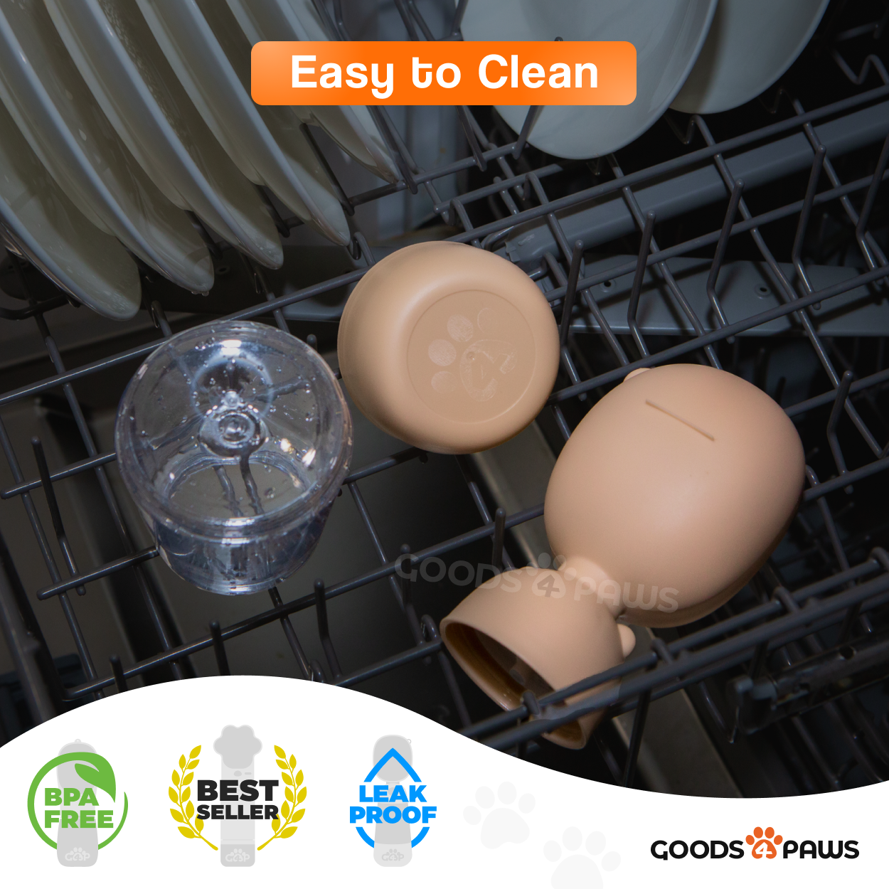 QuickSip Duo Dog Water Bottle 13 oz – Goods4Paws