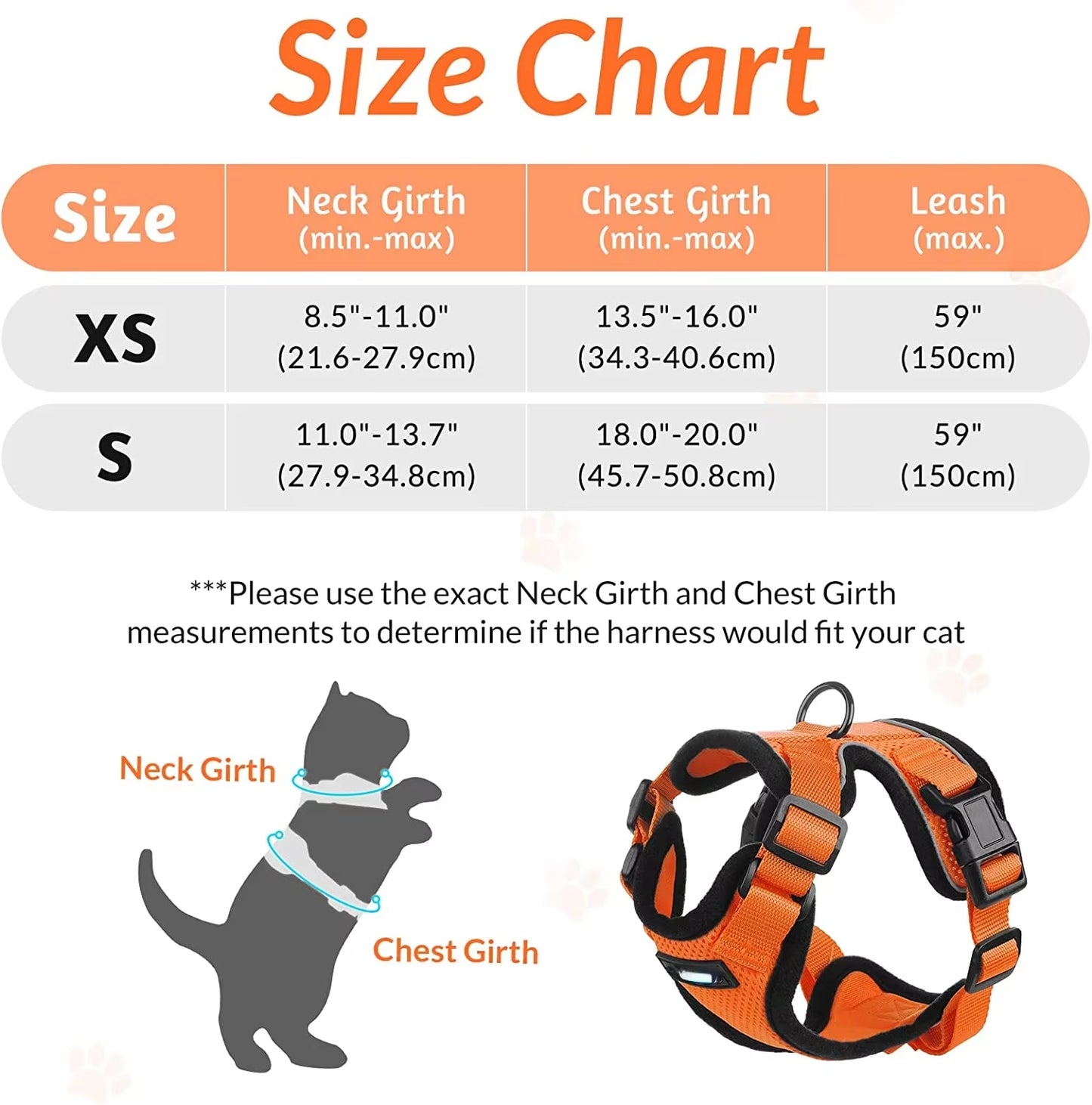 Cat Harness and Leash for Walking,Escape Proof Soft Adjustable Vest Harnesses for Cat,Breathable Reflective Strips Jacket