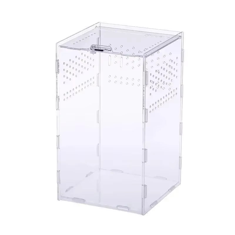Reptile Acrylic Transparent Terrarium Breeding Box Turtle Cage Nano Arboreal Tarantula Enclosure Dearded Dragon Reptiles Habitat