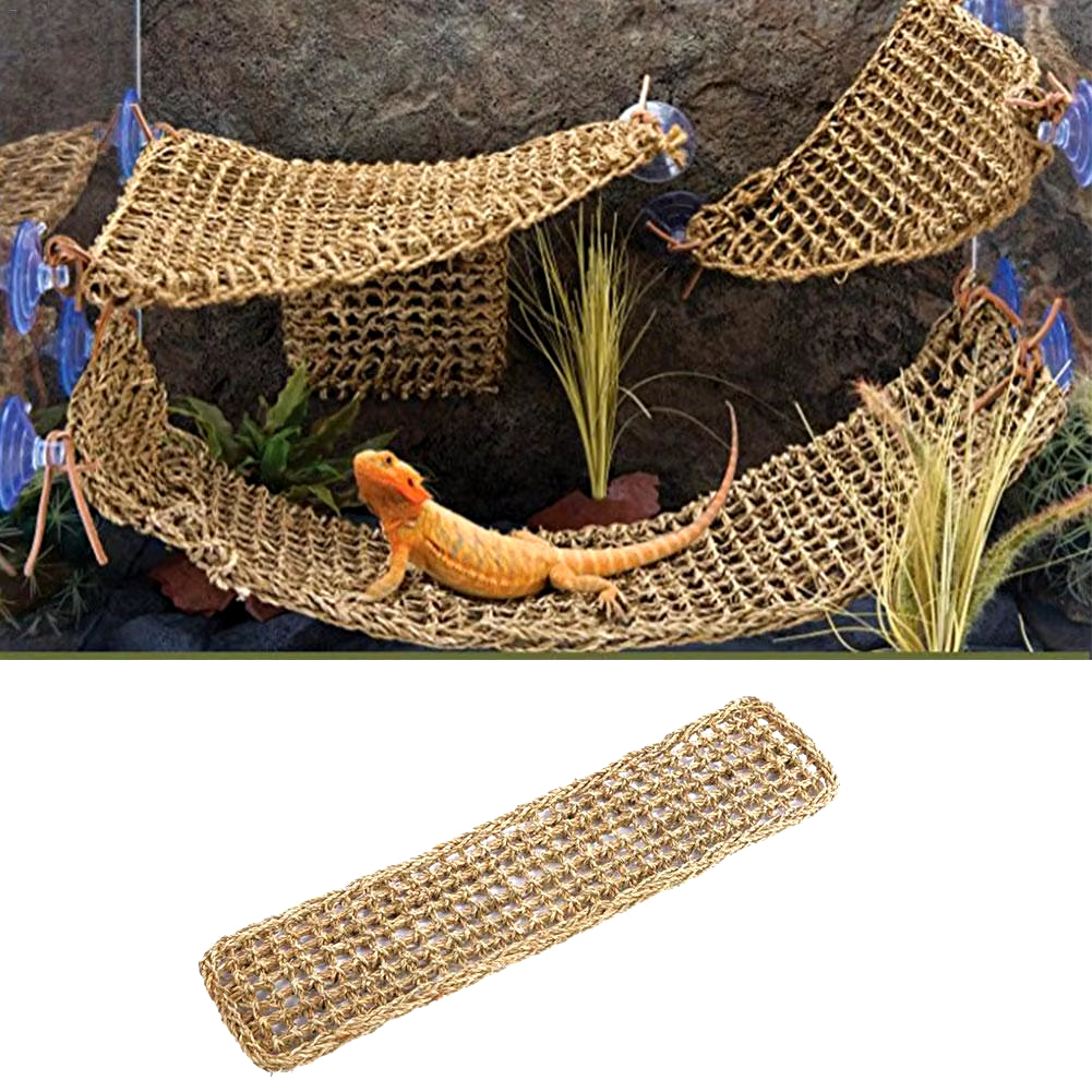 Seaweed Lizard Hammock Swing Pet Lounger Reptile Toy Hanging Bed Mat Small Hermit Crabs Geckos Bed Mats Pet Reptile Accessories
