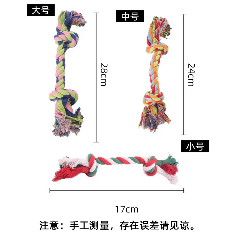 Dogs Toys Puppy Cotton Chew Rope Knot Toy Durable Braided Dog Toys Dog Cleaning Teeth Braided Bone Rope Juguetes Para Perro