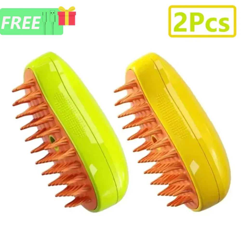 1/2Pcs Cat Steam Brush Steamy Dog Brush Electric Spray Cat Hair Brushes 3 in 1 for Massage Pet Grooming Comb Hair Removal Combs