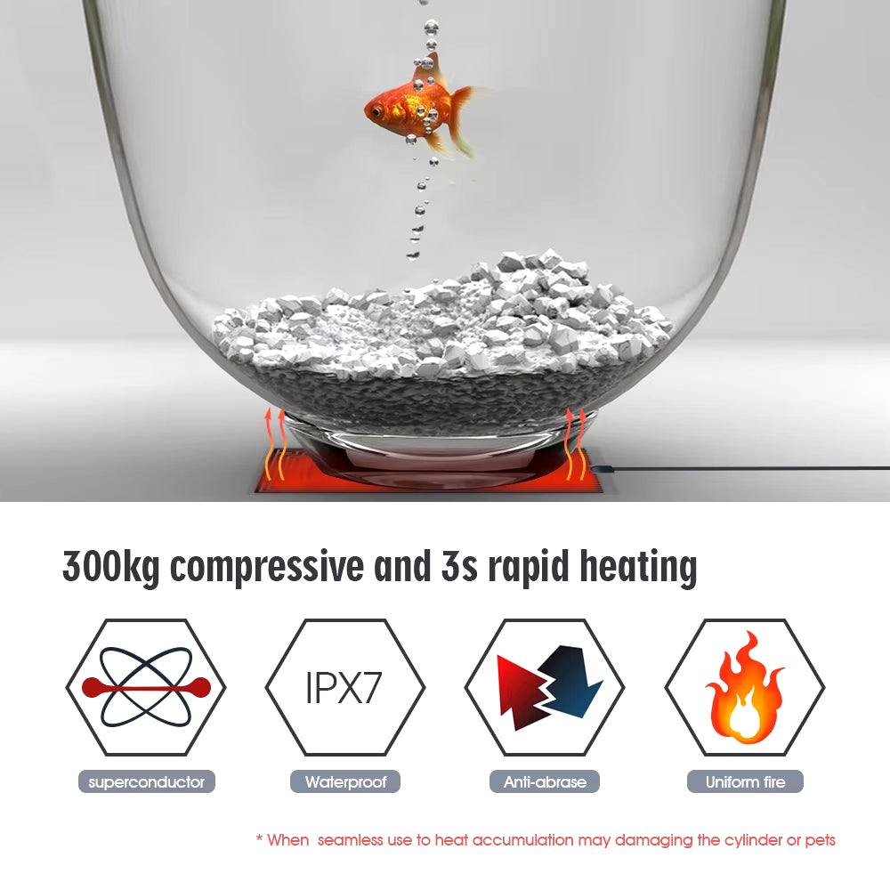 5-45W Plants Heating Pad Reptile Winter Terrarium Heaters Garden Seedling Warmer under Tank Heat Mat with Temperature Control