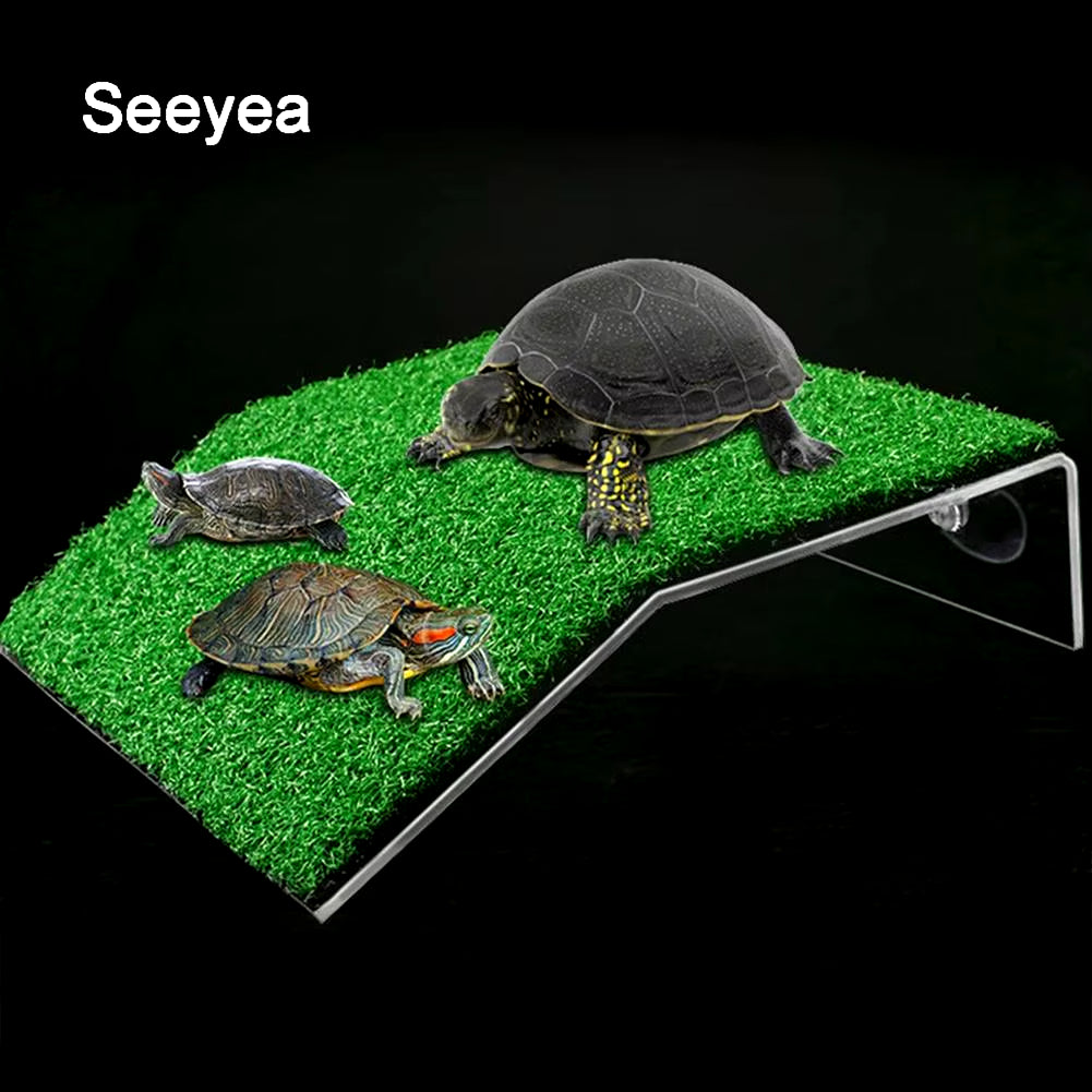 Turtle Basking Platform Simulation Turf Climbing Turtle Drying Table Aquarium Accessories Decoration