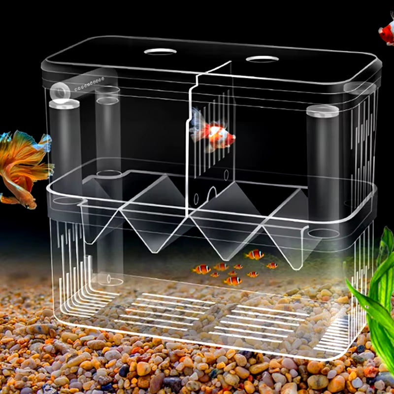 Acrylic Fish Breeder Box Breeding Isolation Box Fish Hatchery Divider Shrimp Clownfish Aggressive Fish Prevent Injured Aquarium