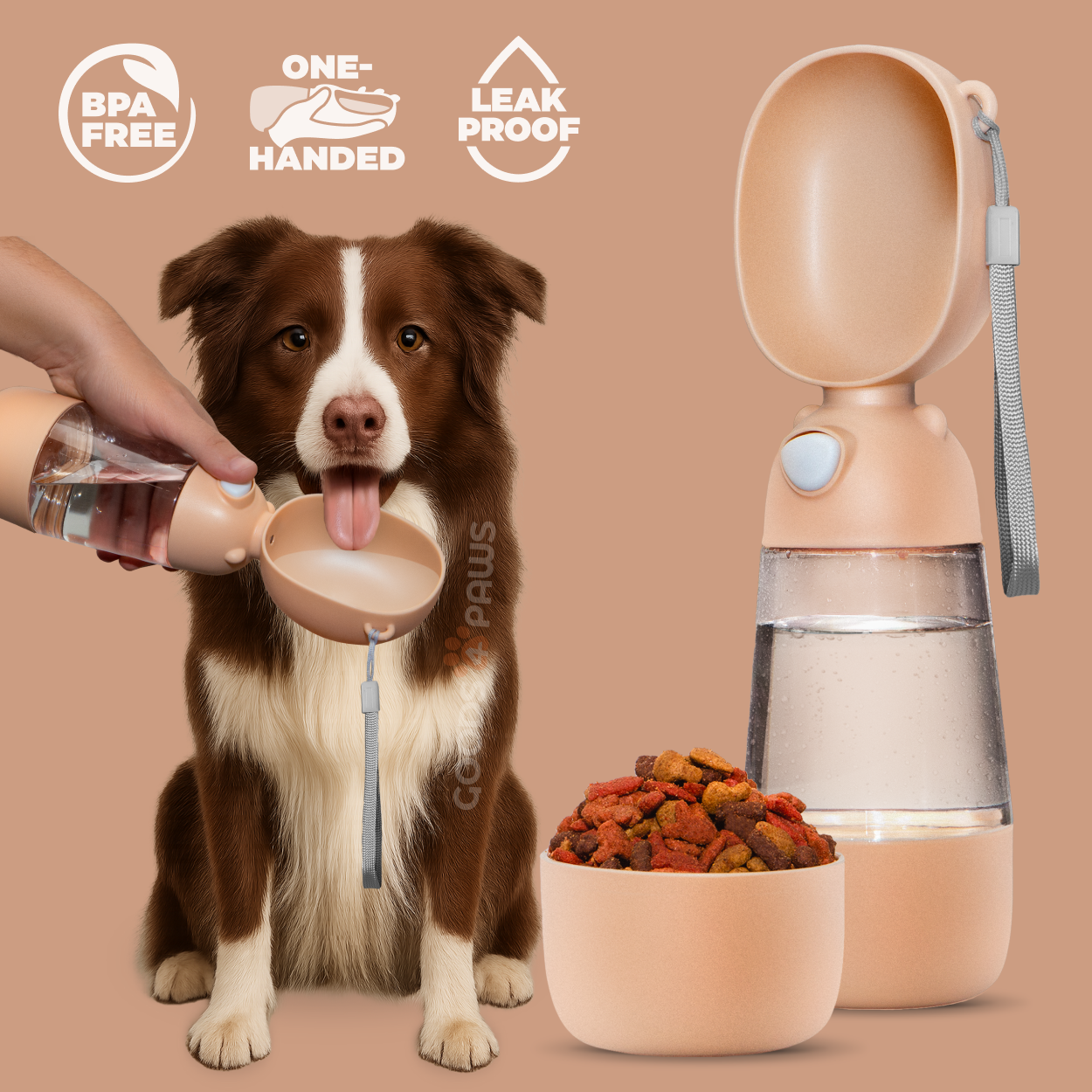 QuickSip Duo Dog Water Bottle 13 oz – Goods4Paws