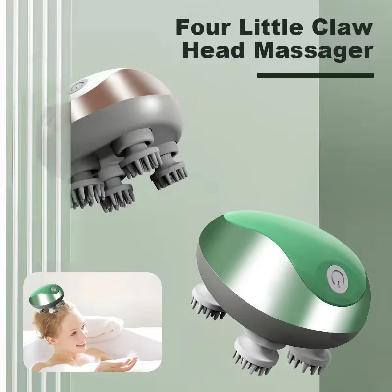 Multi Claw Head Massager Body Shoulder Leg Neck Rechargeable Kneading Vibration for Cats Dogs Pets Whole Body Relax Care Massage