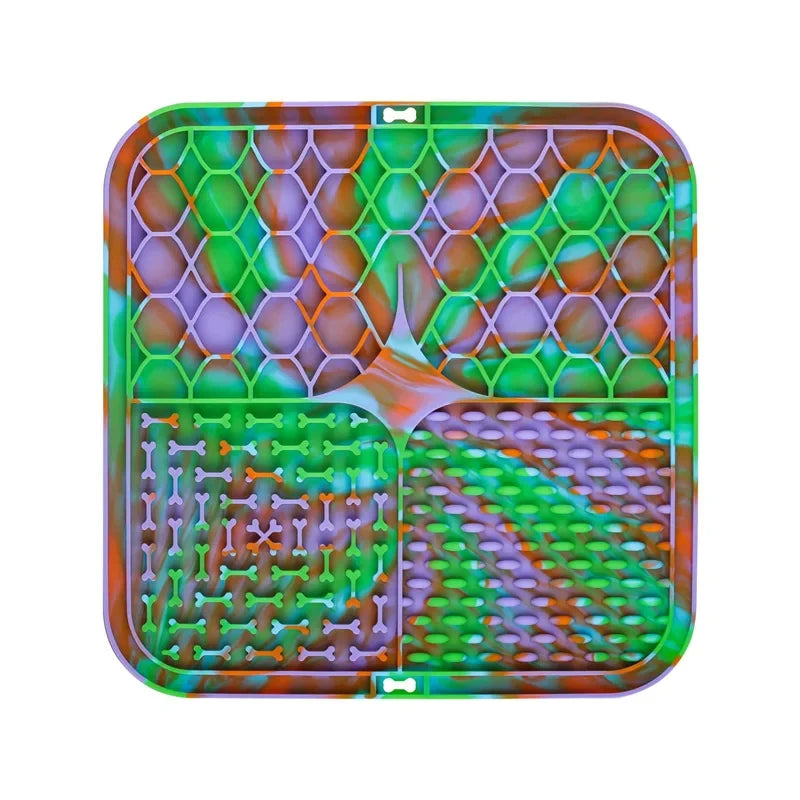 Dog Slow Feeders Mats Lick Mat Boredom Anxiety Reduction Perfect for Food Yogurt Peanut Butter Alternative to Slow Feed Dog Bowl