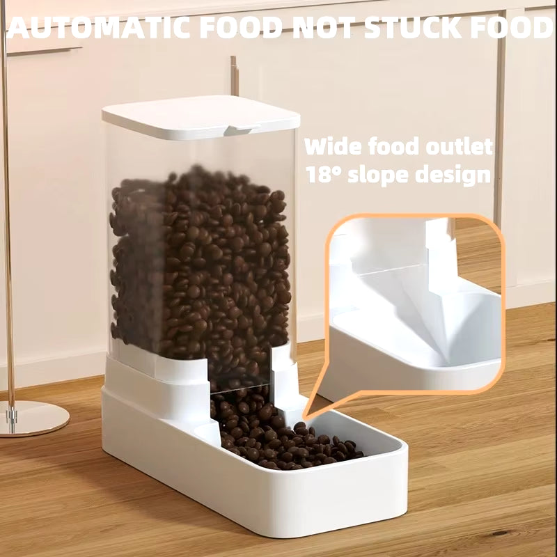 Automatic Cat Water Dispenser Gravity Dog Feeder Cat Feeder and Cats Water Dispenser Cat Feeder Food Storage Dispenser Container