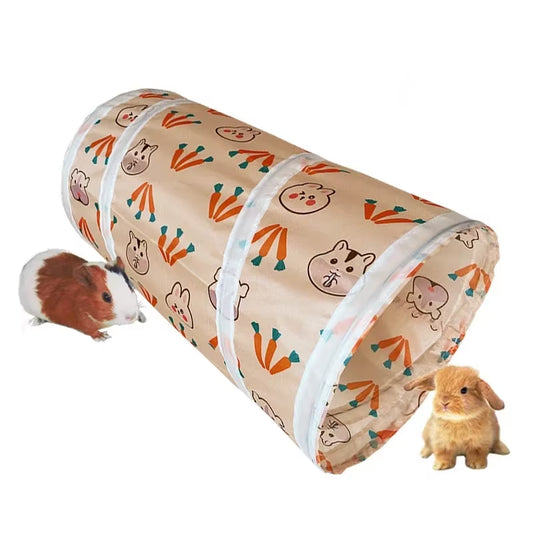 Guinea-Pig Rabbit Tunnel-Tube Toys Bunny Hamster Hideout Small Animal Activity Tunnels Hideaway Foldable Supplies