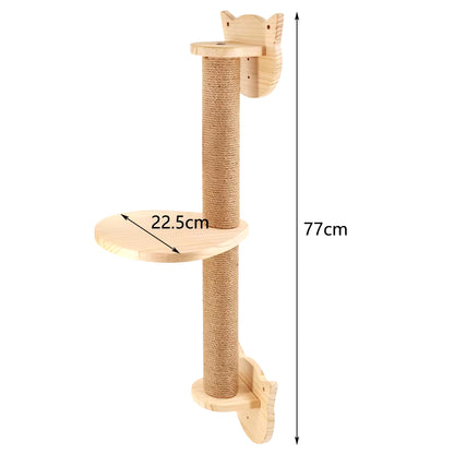 Cat Wall Furniture Climbing Shelf Wall Mounted Steps Stairway with Sisal Rope Scratching Grinding Claws Toy for Most Kitten Cats