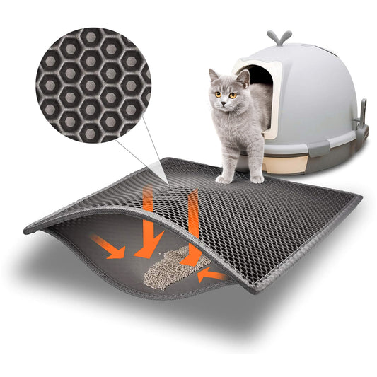 Double Layer EVA Cat Litter Pad Waterproof Non-Slip Sand Basin Filter Kitten Dog Washable Mattress Floor Mat Pet Clean Supplies