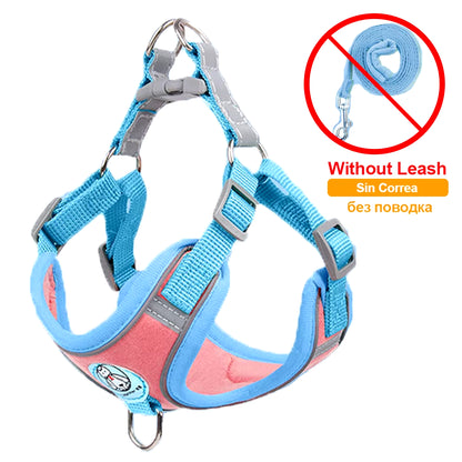 Pet Dog Harness No Pull Breathable Reflective Dog Harness and Leash Set Adjustable Harness Dog for Kitten Puppy Pet Accessories