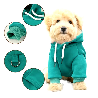 Dog Clothes Pet Dog Hoodie Small and Medium Dog Vest Outdoor Sweatshirt Bulldog Husky Warm Fleece Pet Clothing Puppy Cat Costume