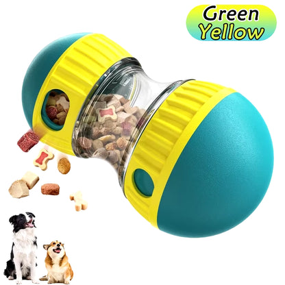 Dog Tumbler Leaky Food Ball Toy Elliptical Track Rolling Ball Slowly Feeding Protects Stomach Increase Intelligence Pet Supplies