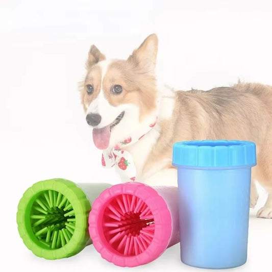 Pet Foot Washing Cup Dog Bath Magic Pet Beauty Cleaning Wipe Free Automatic Foot Portable Cat Dirty Paw Cleaning Wash Brush Cup