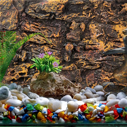 Background Tank Reptile Terrarium Aquarium 3D Decor Board Rock Stone Backgrounds Dragon Bearded Wall Snake Backdrop Enclosure