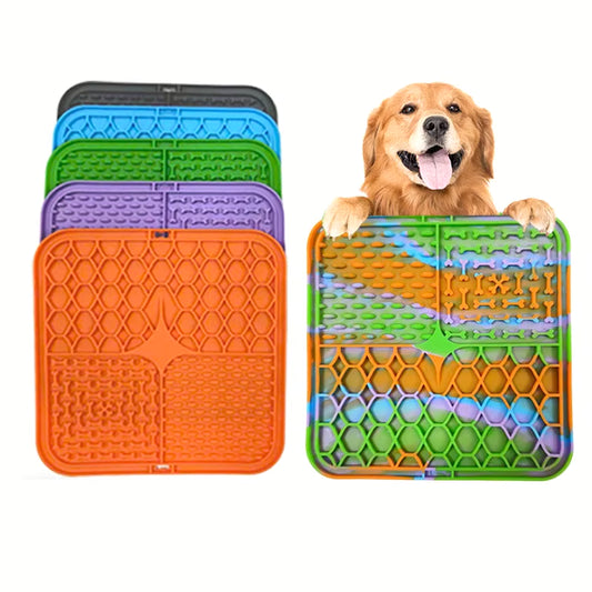 Dog Slow Feeders Mats Lick Mat Boredom Anxiety Reduction Perfect for Food Yogurt Peanut Butter Alternative to Slow Feed Dog Bowl