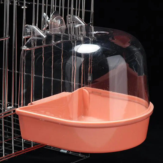 Hanging Bird Bath Is Waterproof Wear-Resistant and Easy to Clean Cage-Style External Bath for Birds Such as Parrots and Myn