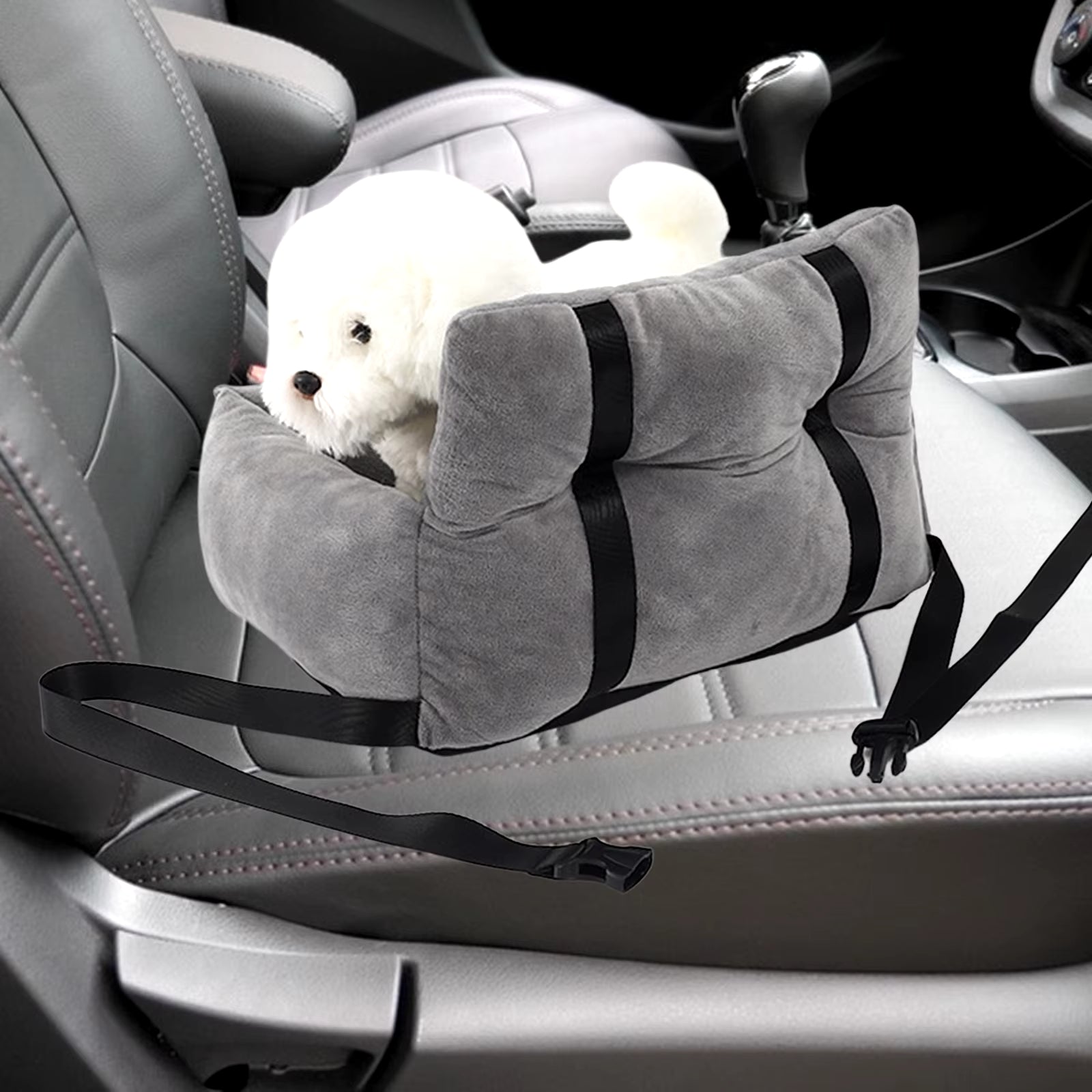 Dog Car SUV Seat Puppy Bed with Adjustable Fixed Strap Non-Slip Bottom Dog Seat for Dog Cat Traveling Carry Supplies