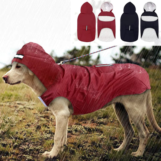 Pet Large Dog Raincoat Waterproof Big Dog Clothes Outdoor Coat Rain Jacket for Golden Retriever Labrador Husky Big Dogs 3XL-5XL