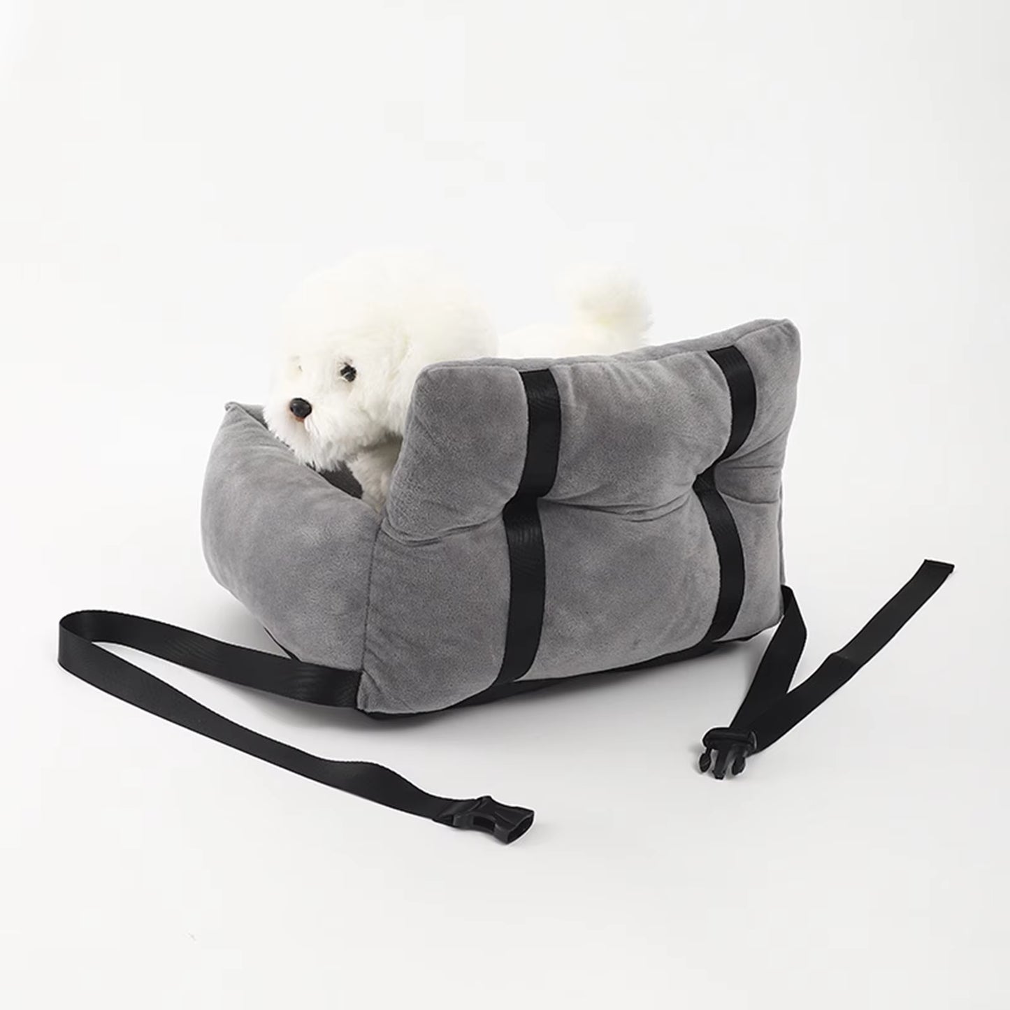 Dog Car SUV Seat Puppy Bed with Adjustable Fixed Strap Non-Slip Bottom Dog Seat for Dog Cat Traveling Carry Supplies