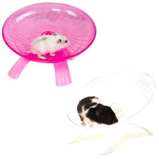 1Pcs Pet Hamster Running Wheel Mute Flying Saucer Steel Axle Wheel Running Disc Toys Cage Exercise Small Animals Accessories