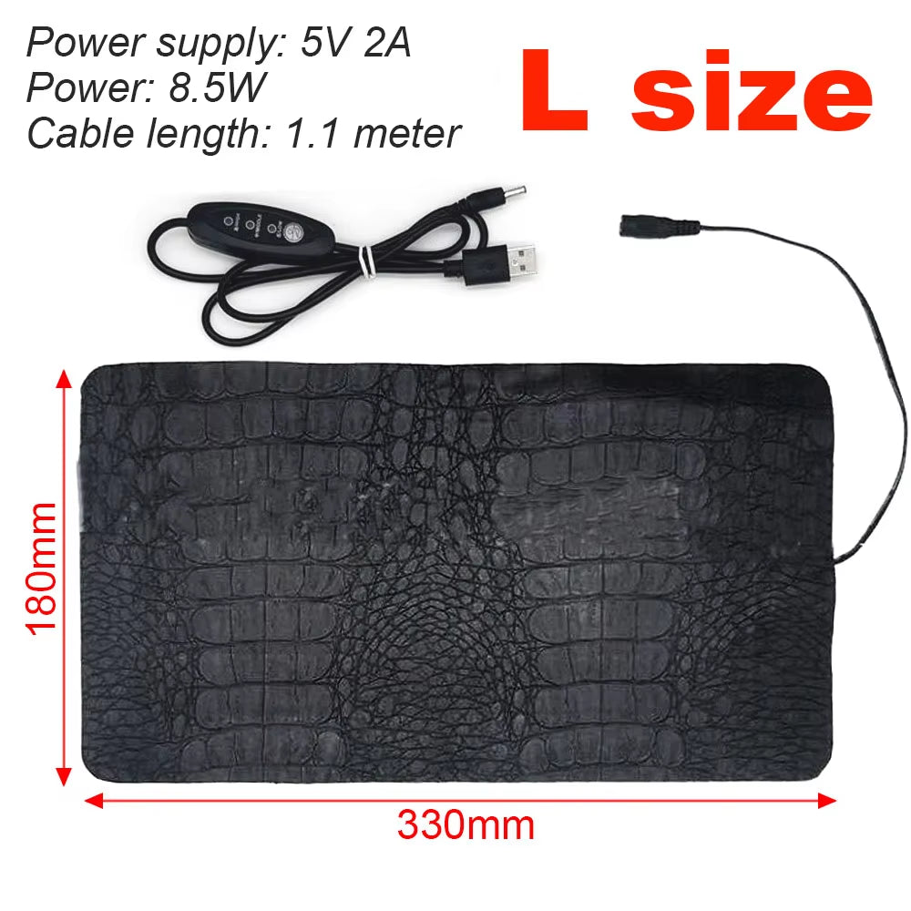 USB Electric Blanket Heater Warm Pad Adjustable Temperature Controller Incubator Mat