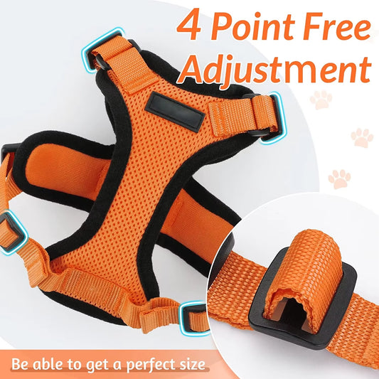 Cat Harness and Leash for Walking,Escape Proof Soft Adjustable Vest Harnesses for Cat,Breathable Reflective Strips Jacket