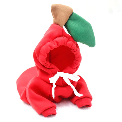 Cute Fruit Dog Clothes for Small Dogs Hoodies Warm Fleece Pet Clothing Puppy Cat Costume Coat for Puppy Small Medium Dogs Cats