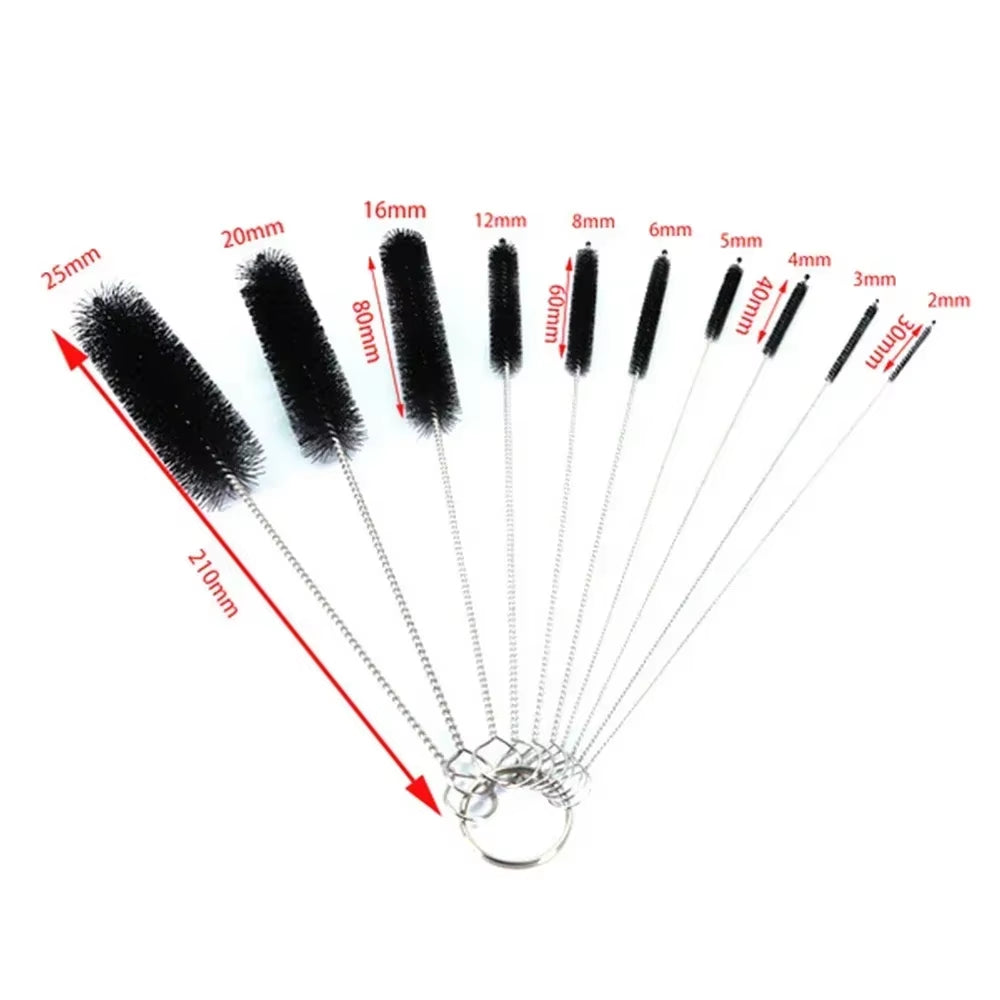 90/155/200CM Aquarium Cleaning Brush for Hose Air Tube Stainless Steel Flexible Double Ended Pipe Brush Fish Tank Accessories