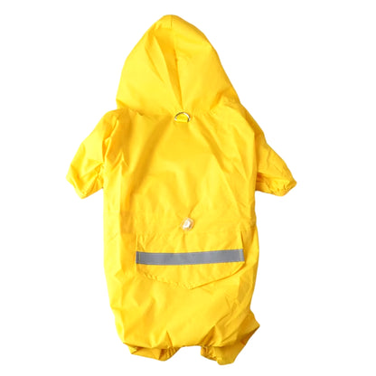 Pet Dog Raincoat Outdoor Puppy Pet Rainwear Reflective Hooded Waterproof Jacket Clothes for Dogs Cats Apparel Clothes Supplies