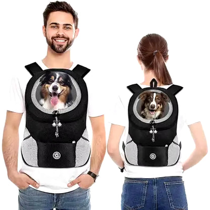 Dog Carrier Backbag Travel Breathable Pet Dogs Bag Carrying Outing Double Shoulder Pets Backpacking Carrier with Chihuahua Puppy