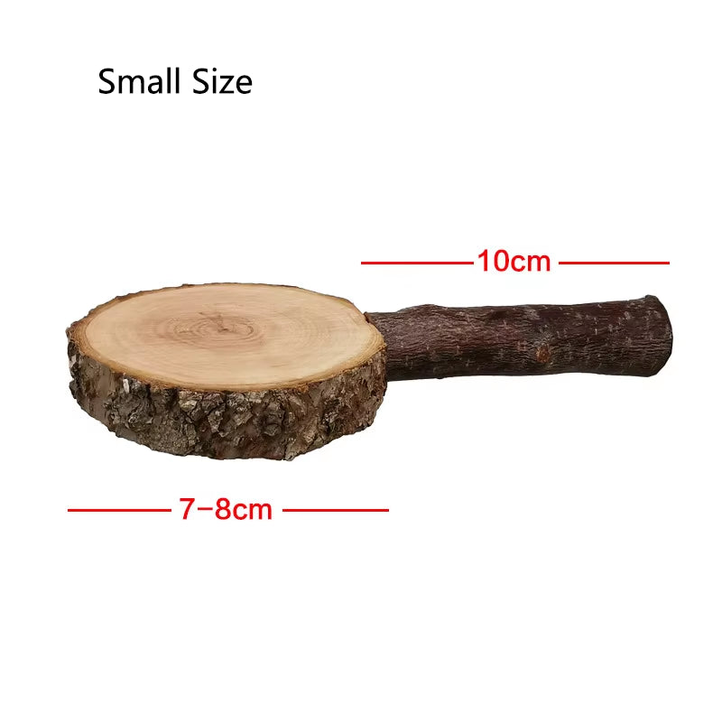 Natural Apple Tree Wood Pet Parrot Raw Wood Fork Tree Branch Stand Rack Squirrel Bird Hamster Branch Perches Chew Bite Toys