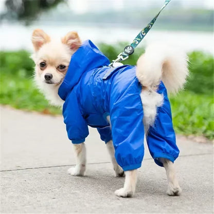 Small Dog Raincoat Reflective Pet Clothes Waterproof Dog Clothing Jumpsuit Jacket Yorkie Poodle Bichon Pomeranian Schnauzer Coat