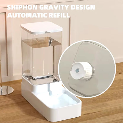 Automatic Cat Water Dispenser Gravity Dog Feeder Cat Feeder and Cats Water Dispenser Cat Feeder Food Storage Dispenser Container