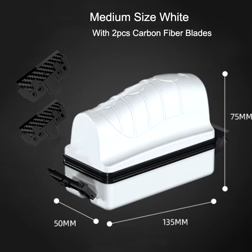 New Magnetic Aquarium Fish Tank Brushes Floating Clean Glass Window Algae Scraper Cleaner Brush Aquarium Accessories Two Blades