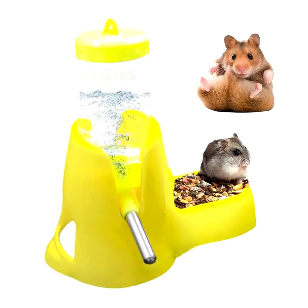 Hamster Toys Water Feeder Small Animals Automatic Dispenser Water Bottle Bowls Dish with Food Container for Guinea Pig Rat