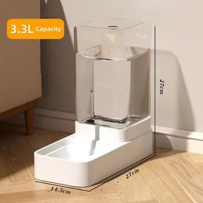 Automatic Cat Water Dispenser Gravity Dog Feeder Cat Feeder and Cats Water Dispenser Cat Feeder Food Storage Dispenser Container