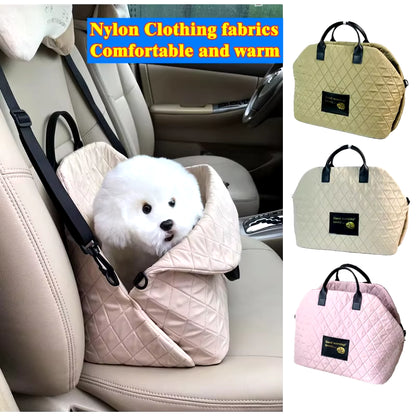 Portable Warm Kennel Pet Dog Carrier Bag Car Seat Control Nonslip Dog Carriers Safe, Puppy Cat Pet Bed Chihuahua Pet Products