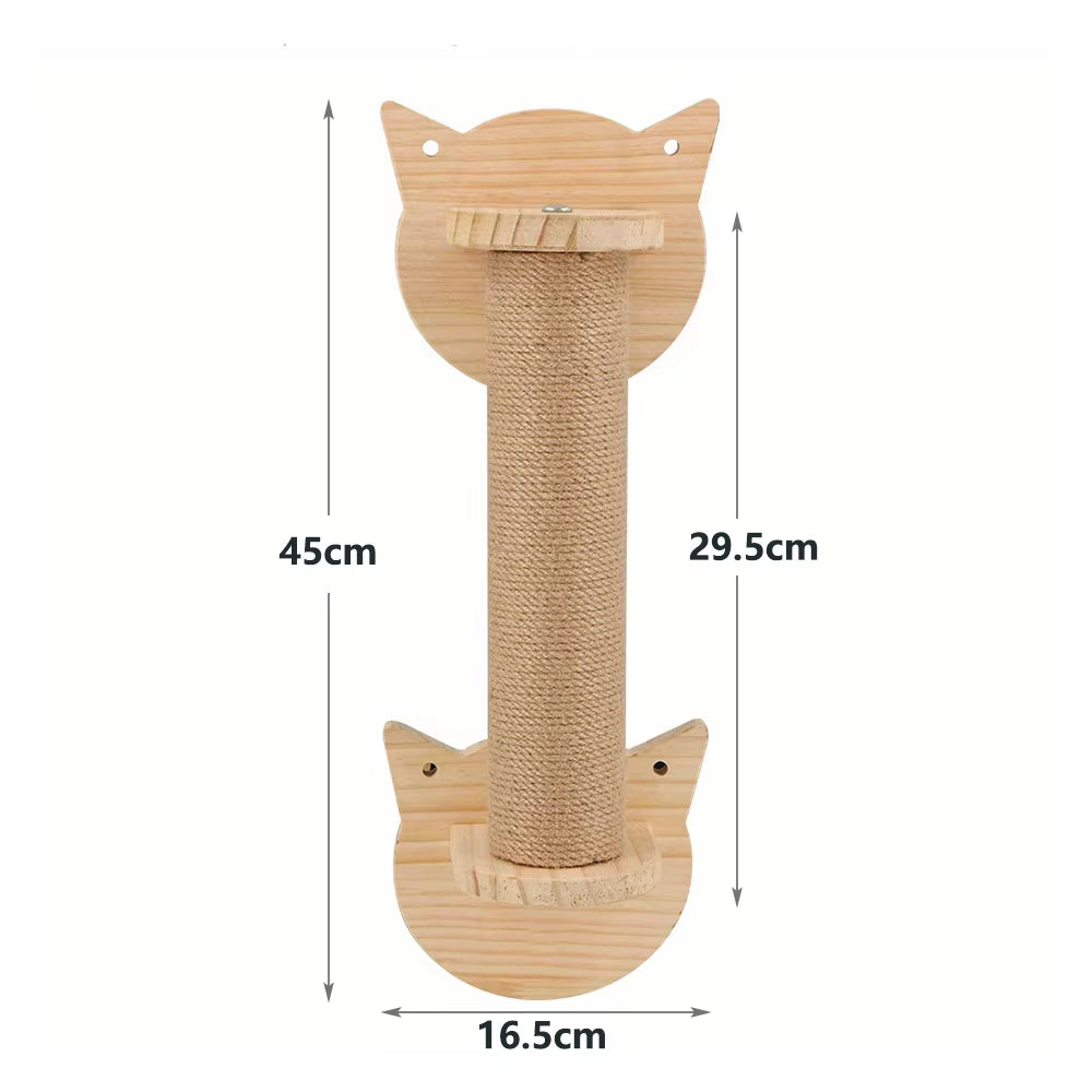 Cat Wall Furniture Climbing Shelf Wall Mounted Steps Stairway with Sisal Rope Scratching Grinding Claws Toy for Most Kitten Cats