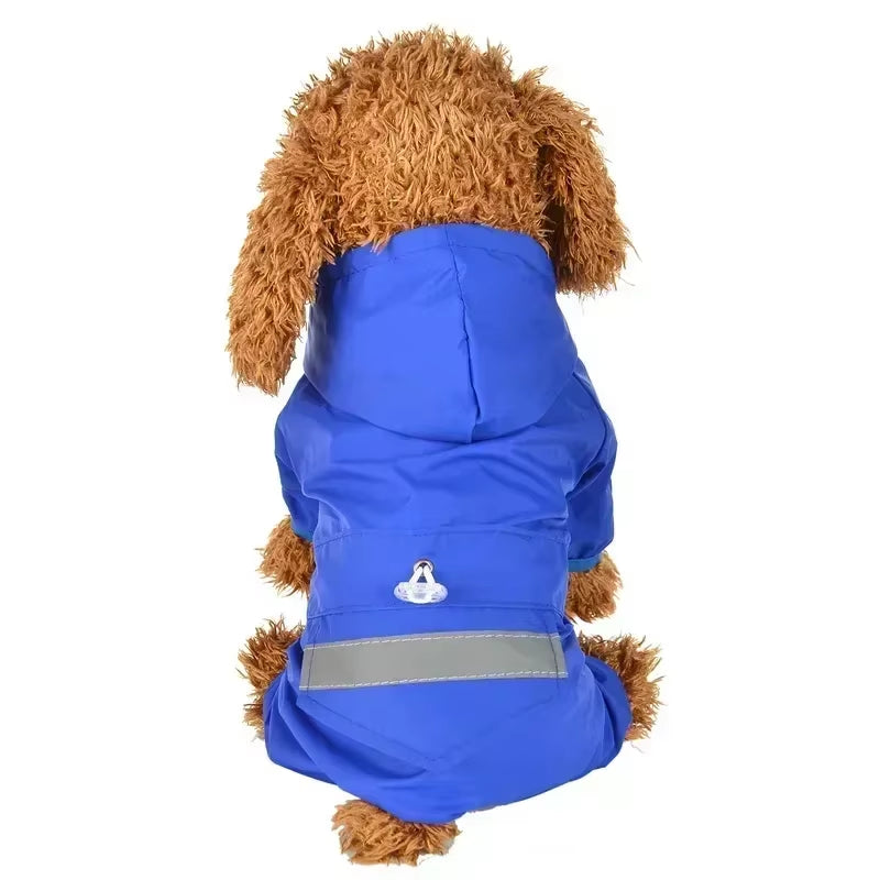 Small Dog Raincoat Reflective Pet Clothes Waterproof Dog Clothing Jumpsuit Jacket Yorkie Poodle Bichon Pomeranian Schnauzer Coat