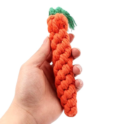 1Pc Pet Knot Toy for Dog and Cat Carrot Shape Dog Chew Toys Cotton Rope Toys for Indoor Dogs Cat Toys Dog Accessories