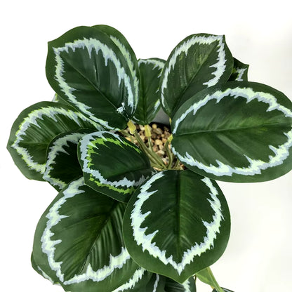 Artificial Plants Leaves Silk Tortoiseshell Fake Green Plants Flowers Simulation Potted Fairy Garden Home Living Room Decoration