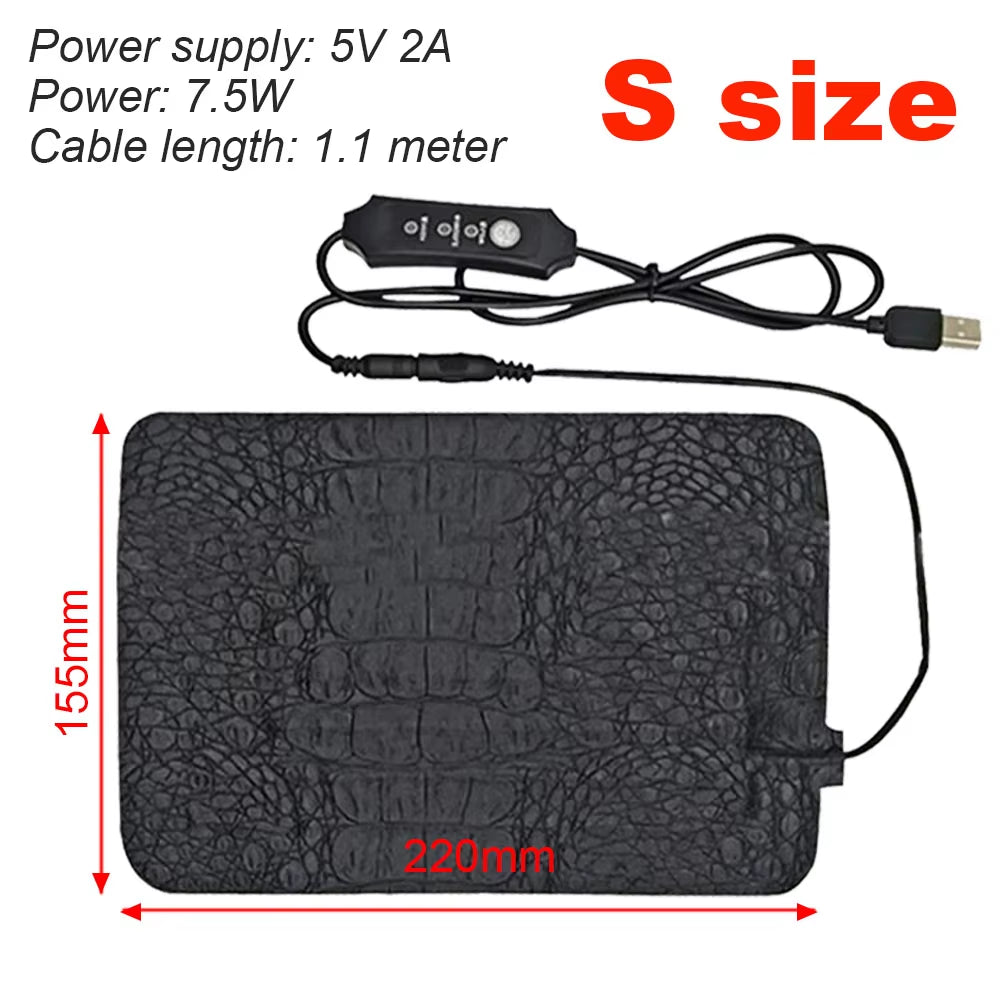 USB Electric Blanket Heater Warm Pad Adjustable Temperature Controller Incubator Mat