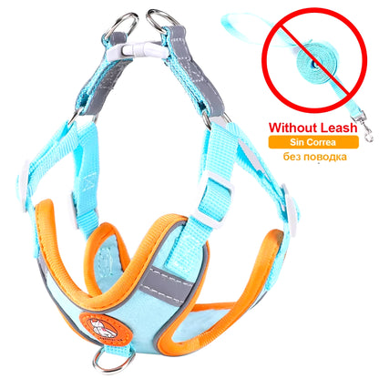 Pet Dog Harness No Pull Breathable Reflective Dog Harness and Leash Set Adjustable Harness Dog for Kitten Puppy Pet Accessories