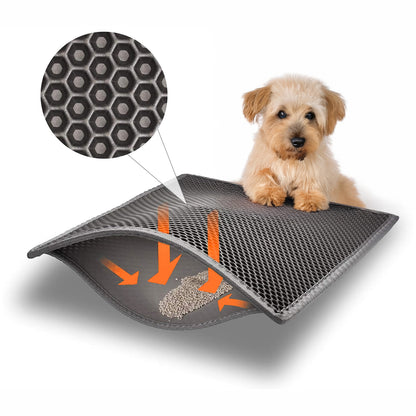 Double Layer EVA Cat Litter Pad Waterproof Non-Slip Sand Basin Filter Kitten Dog Washable Mattress Floor Mat Pet Clean Supplies