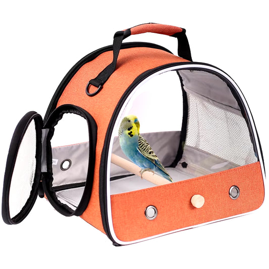 Small Pet Backpack Portable Travel Backpack Side Window Foldable Outdoor Rat Rabbit Parakeet Bird Carrier Bag