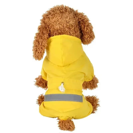 Small Dog Raincoat Reflective Pet Clothes Waterproof Dog Clothing Jumpsuit Jacket Yorkie Poodle Bichon Pomeranian Schnauzer Coat